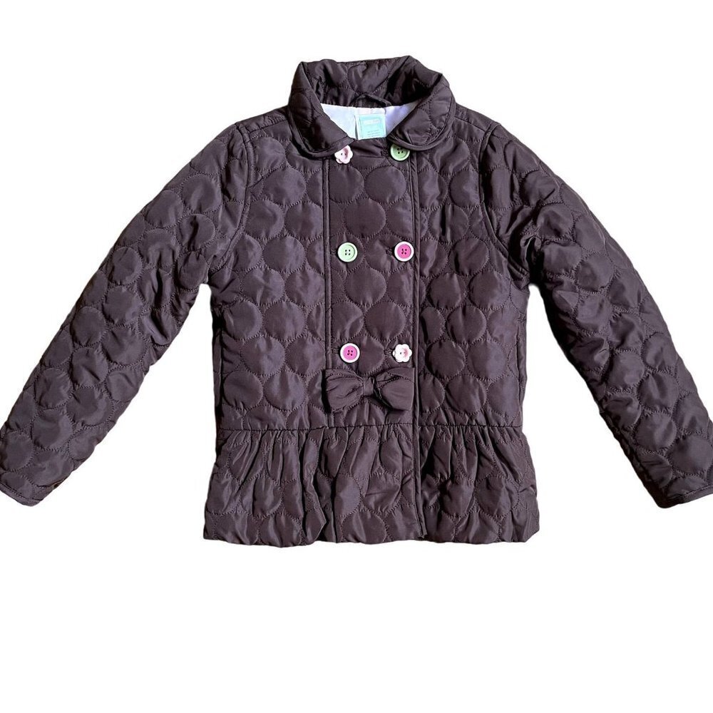 Gymboree Brown & Pink Puffy Jacket Peacoat M